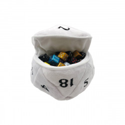 Ultra Pro - D20 Plush Dice Bag - White