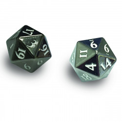 Ultra Pro - Heavy Metal D20 2-Dice Set - Gun Metal